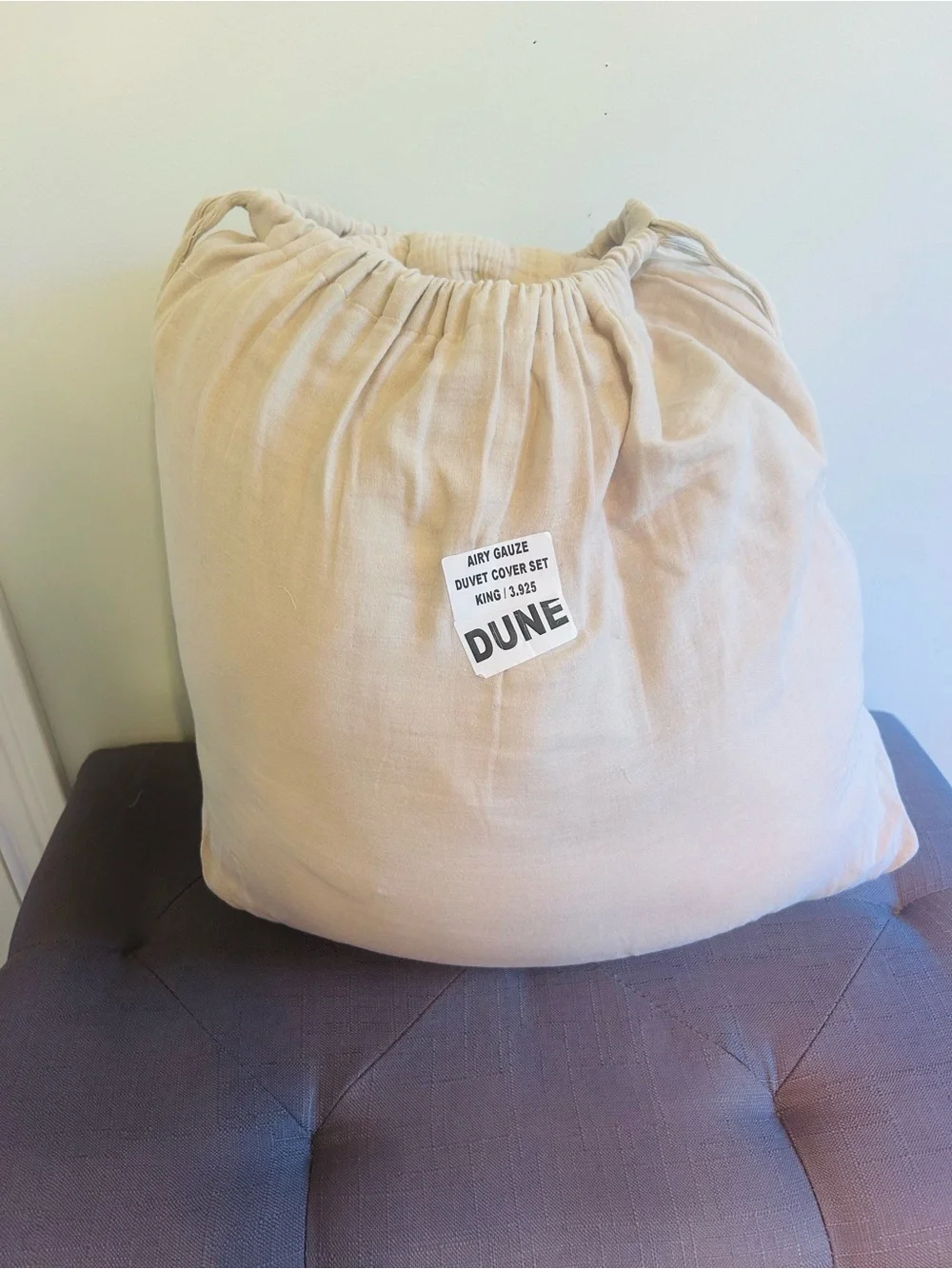 NWT Quince Sand (Dune) Organic Cotton Gauze Duvet Cover and Sham Set!